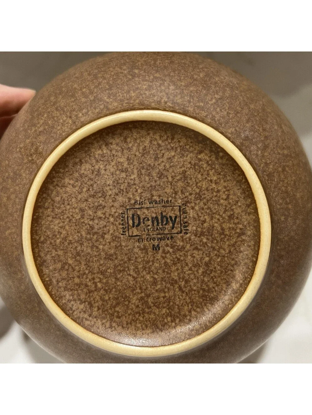 Denby-Langley Energy Cinnamon Soup Cereal Bowl 7” MCM Stoneware England Speckle